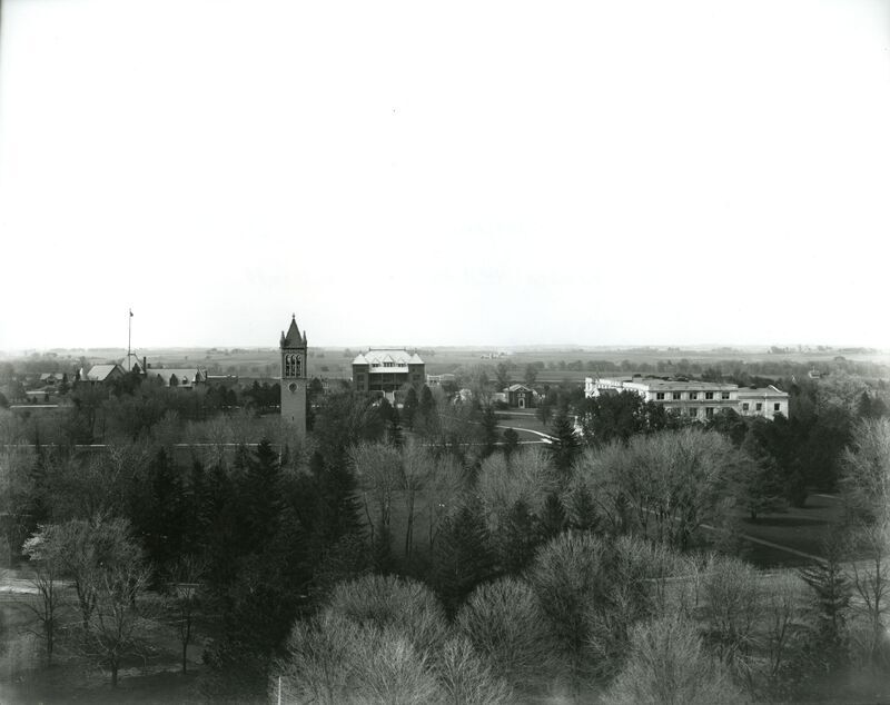 View South of the campanile looking North. 