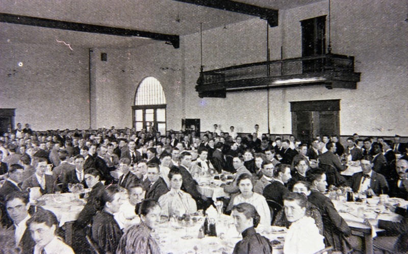 Students in Margaret Hall dining room