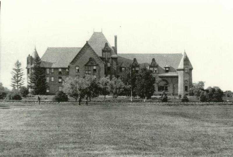 Completed in 1895, Margaret Hall was originally built as a dormitory for undergraduate women and had space for about one hundred residents. Margaret Hall was also the temporary location of the Botany department after the loss of Old Main. Margaret Hall had dining service and a swimming pool. In 1929 it became graduate student housing for women. The building was destroyed by a fire in 1938. Credit: The Iowa State University Campus and Its Buildings