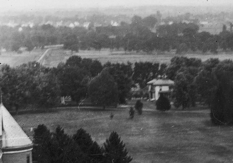An acre of land was leased to Professor J.L Budd in May 1877, and he began building a home for his family. He sold the house to the College in 1884, when an addition was constructed from plans by Foster and Lieve. Tomlinson built the addition for $780. Budd received $2,000 for the house. The addition was two stories, 14 x 22 feet. The house's chimneys were blown down in the April 8, 1882 cyclone. 

Selection of the location where Budd's house stood as the site for Agricultural Hall(Botony Hall) resulted in the removal of the house in 1892 to an area now the southwest corner of the Dairy Industries Building. Moving, including a new foundation, costs approximately $1,000. The house was razed in 1927 to make room for the new Dairy Industries Building. 
Credit: The Iowa State University Campus and Its Buildings