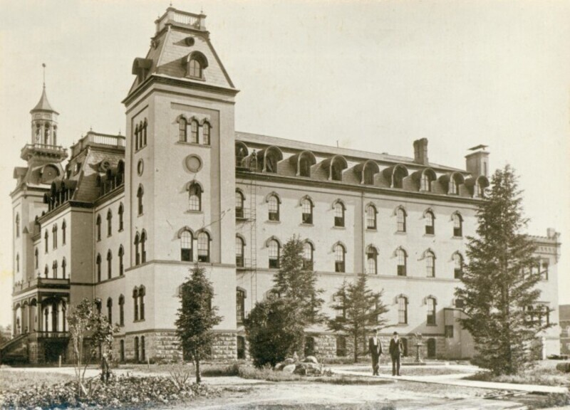 Side view of Old Main 