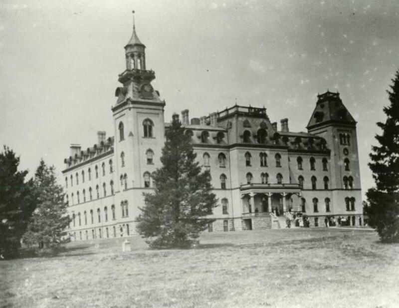 Corner view of Old Main 