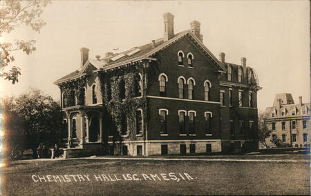 Old Chemistry Hall with greenery. 