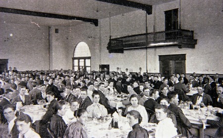 Students in Margaret Hall dining room Students in Margaret Hall dining room