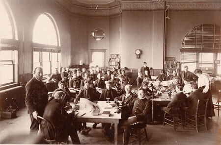 Botany class in Margaret Hall Botany class in Margaret Hall