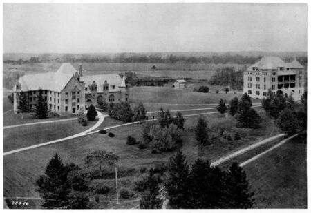 Aerial view of Margaret Hall and Botany Hall Aerial view of Margaret Hall and Botany Hall