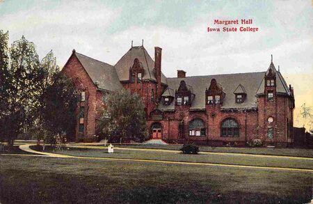 Color postcard of Margaret Hall
