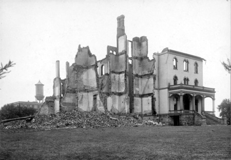 Remains and damage of Old Main in 1900