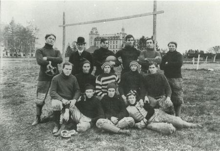 Iowa State Football team on the Athletic Fields