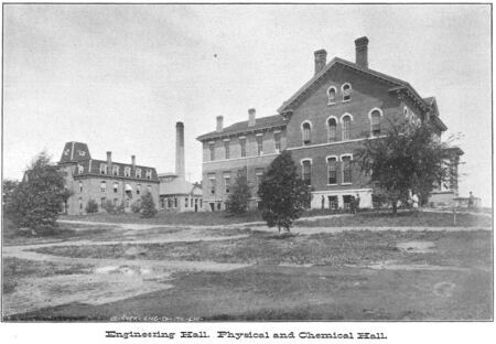 Side view of the Engineering Hall and the Physical and Chemical Hall