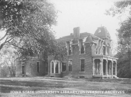 View of the side angle of South Hall from the Iowa State University Library Archives